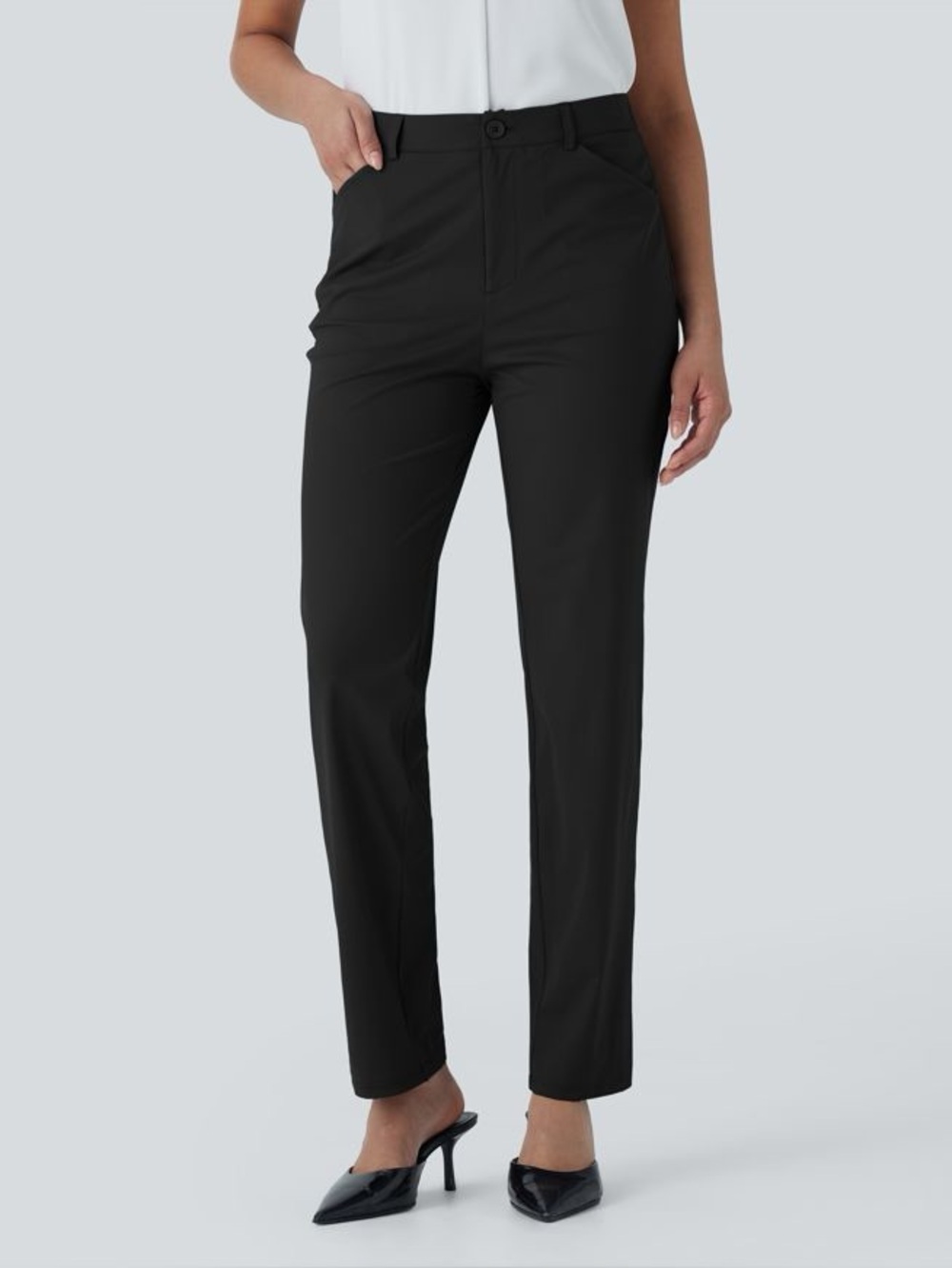 Halara Mid Rise Cool Touch Work Pants with Pockets, Size Medium Regular, NWOT